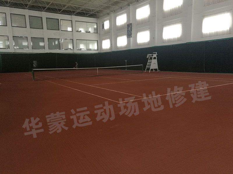 熱烈祝賀阿拉善左旗祥泰隆公司網(wǎng)球館場(chǎng)地維修完畢